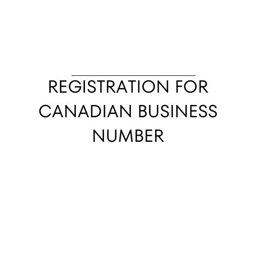 Registration for Canadian business number