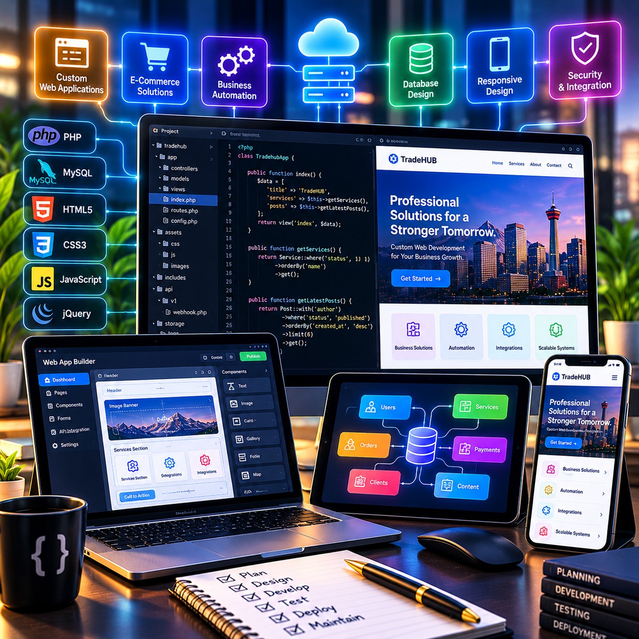 Custom Web Development & Cloud Solutions